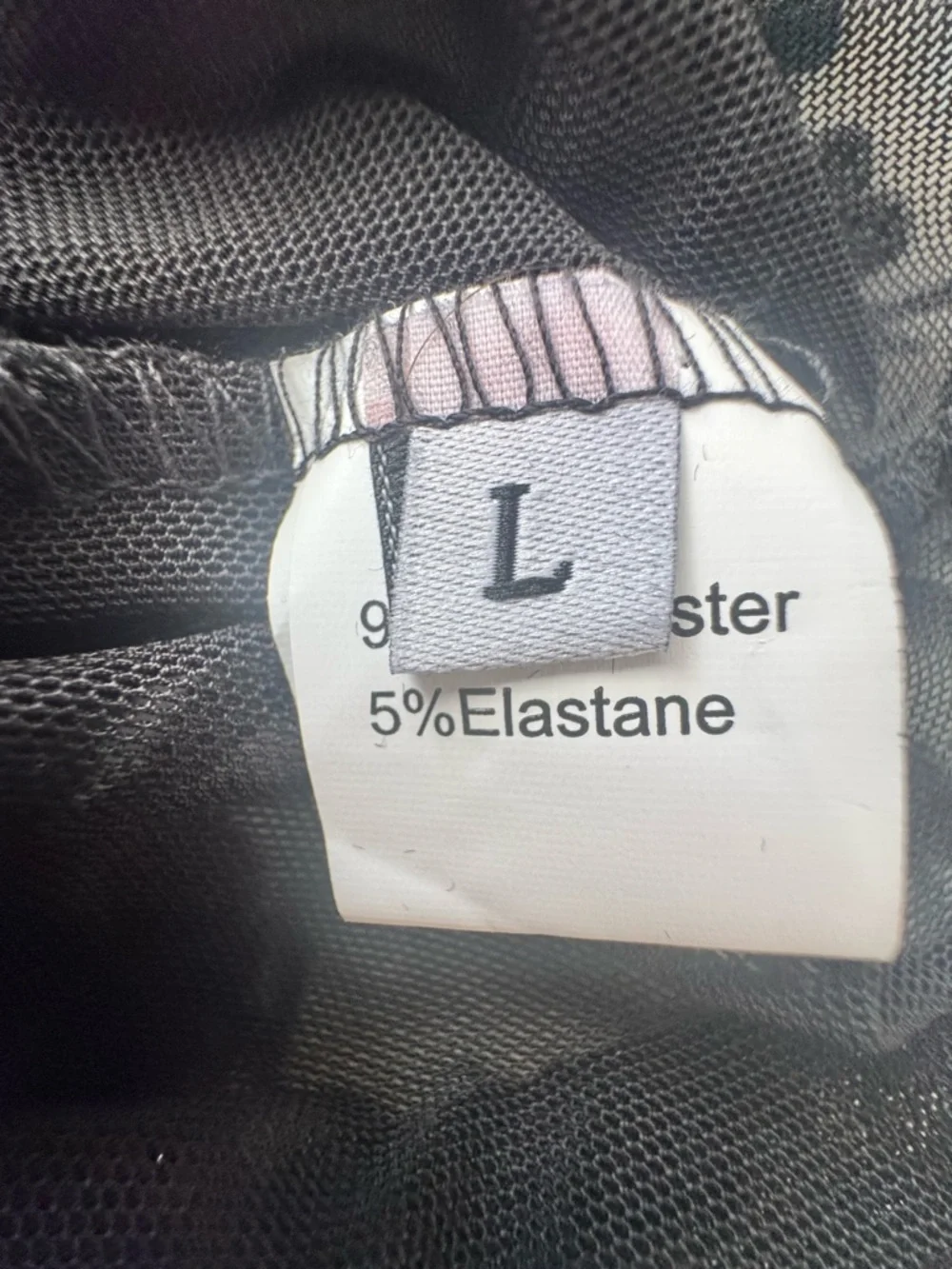 Sheer Black Lace Mesh Top Y2K Goth Romantic Button Front Stretch Blouse - Picture 5 of 5